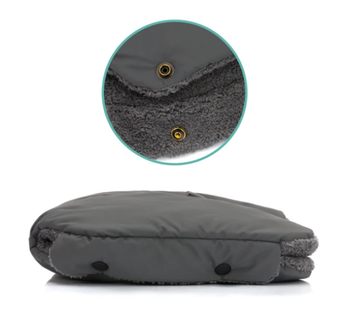 Preview: Fillikid Kalix Teddy Kinderwagenmuff in Grau